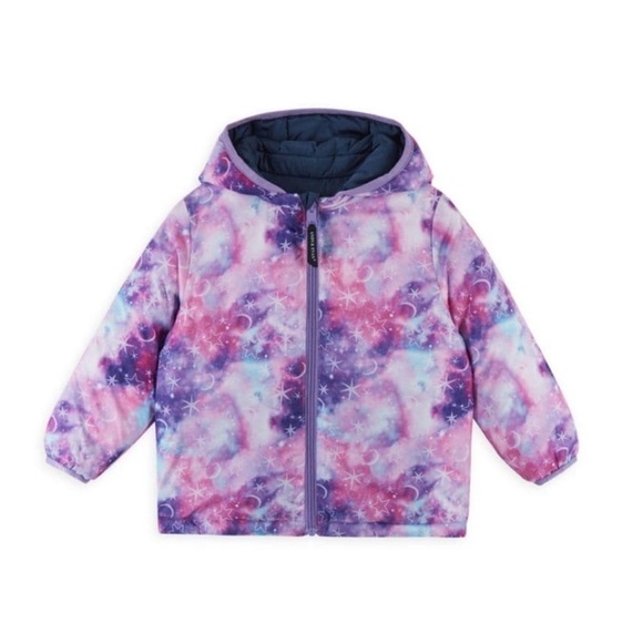 Andy & Evan Little Girl's Reversible Puffer Jacket Size 2T - Picture 1 of 6